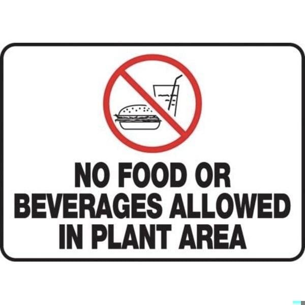 Accuform SAFETY SIGN NO FOOD OR BEVERAGES MHSK537XL MHSK537XL - main